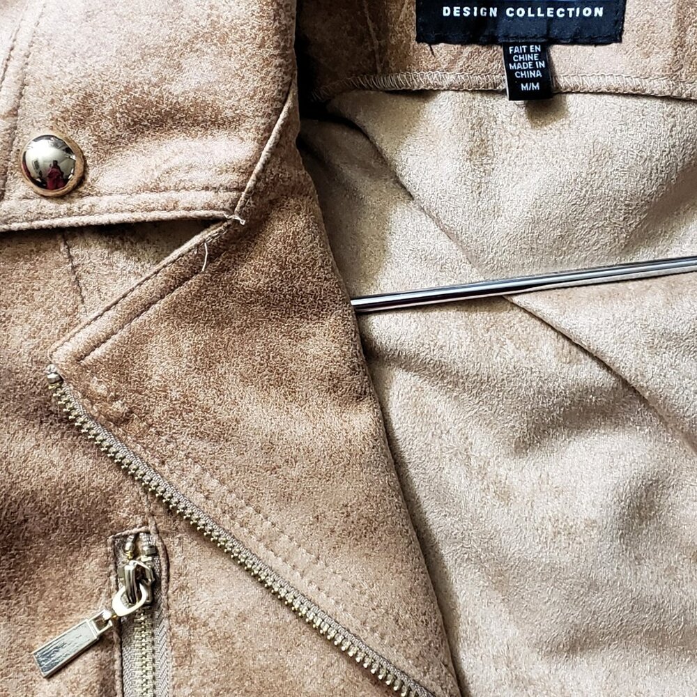 Frank Lyman | New Never Worn Chestnut Moto Jacket Wrinkle Resistant - Picture 16 of 16